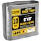 Core Tarps Heavy Duty Tarp, 8 ft L x 0.5 mm H x 6 ft W, 10 Mil, Silver/Black, Polyethylene CT-601-6X8 - alternate 1